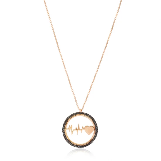 Turkish Heart And Heartbeat 925 Silver Pendant Turkish Heart And Heartbeat 925 Silver Pendant