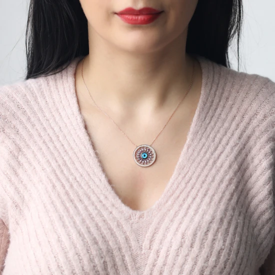 Turkish Pattern Pendant in 925 Sterling Silver - Sade 925 Silver Jewelry