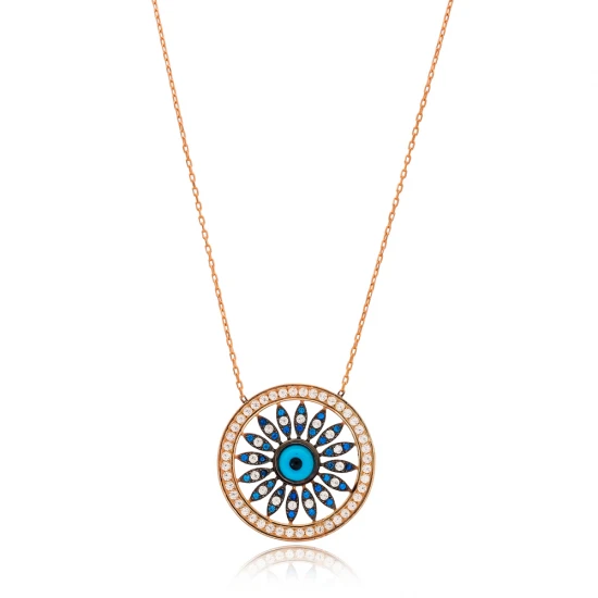 Turkish Handcrafted Pattern 925 Sterling Silver Pendant - Sade 925 Silver Jewelry