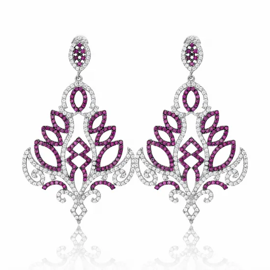 Turkish Chandelier 925 Sterling Silver Earrings