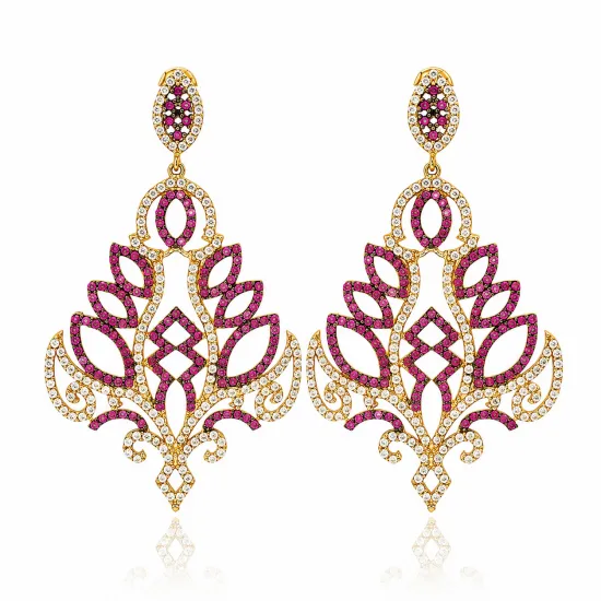Turkish Chandelier 925 Sterling Silver Earrings