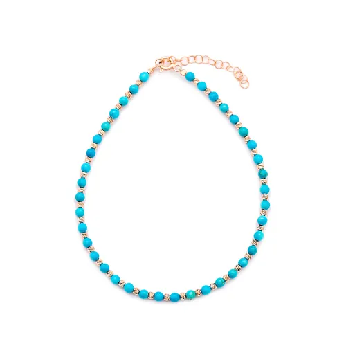 Turkish Minimalist Turquoise 925 Sterling Silver Anklet
