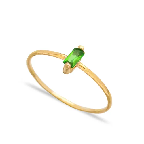 Turkish Handcrafted Baguette 925 Sterling Silver Ring Turkish Handcrafted Baguette 925 Sterling Silver Ring