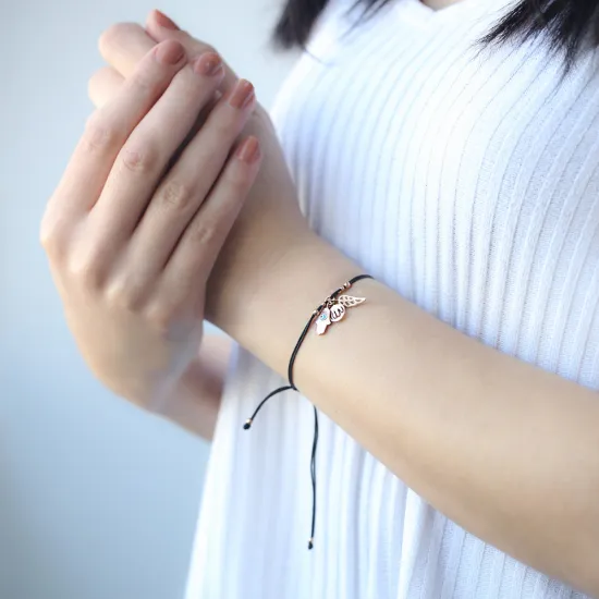 Hamsa Design Evil Eye Handmade Adjustable Turkish Wholesale Silver Knitting Bracelet
