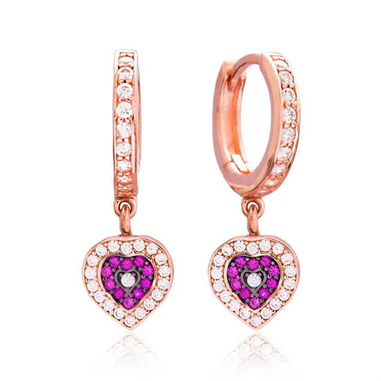 Turkish Heart Dangle Sterling Silver Earrings Turkish Heart Dangle Sterling Silver Earrings