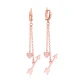Turkish Arrow And Heart Chain Long 925 Silver Earrings Turkish Arrow And Heart Chain Long 925 Silver Earrings