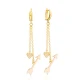 Turkish Arrow And Heart Chain Long 925 Silver Earrings Turkish Arrow And Heart Chain Long 925 Silver Earrings