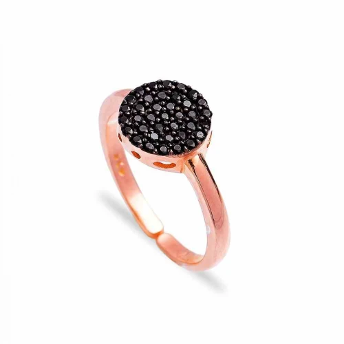 Turkish Black CZ Round 925 Sterling Silver Ring