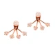 Clear Mixed Shape Fan CZ Sterling Silver Ear Jackets | 925 Sterling Silver Wholesale | Sade Silver Clear Mixed Shape Fan CZ Sterling Silver Ear Jackets - Sade 925 Silver Jewelry