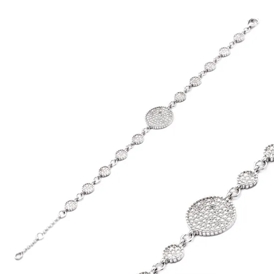 Turkish CZ Circle Sterling Silver Bracelet Turkish CZ Circle Sterling Silver Bracelet