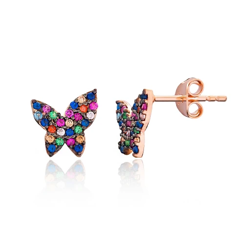 Turkish Minimal Butterfly 925 Sterling Silver Earrings Turkish Minimal Butterfly 925 Sterling Silver Earrings
