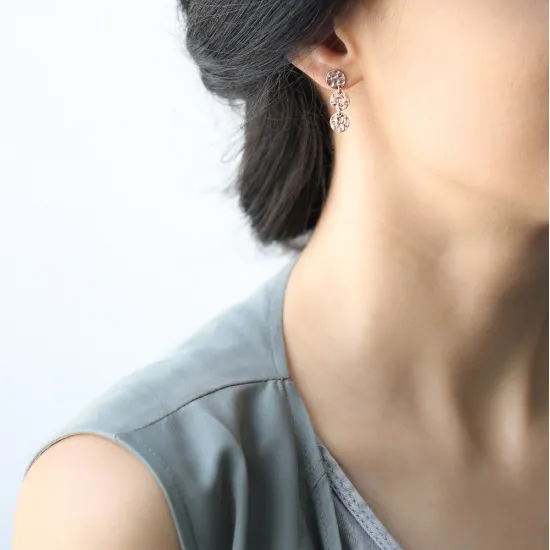Turkish Rounded Hammered 925 Sterling Silver Earrings Turkish Rounded Hammered 925 Sterling Silver Earrings