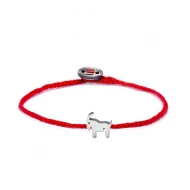 Adjustable Animal Red Knitting Bracelet in 925 Silver