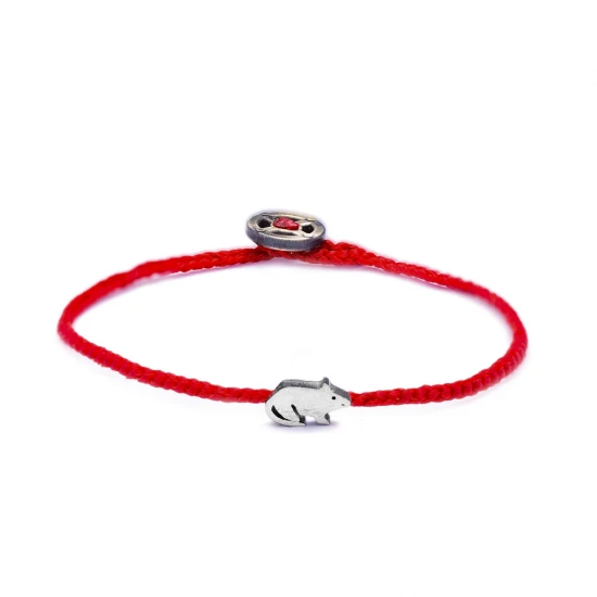 Adjustable Animal Red Knitting Bracelet 925 Silver | 925 Sterling Silver Wholesale | Sade Silver Adjustable Animal Red Knitting Bracelet 925 Silver - Sade 925 Silver Jewelry