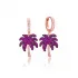 Turkish 925 Sterling Silver Palm Tree Dangle Earrings