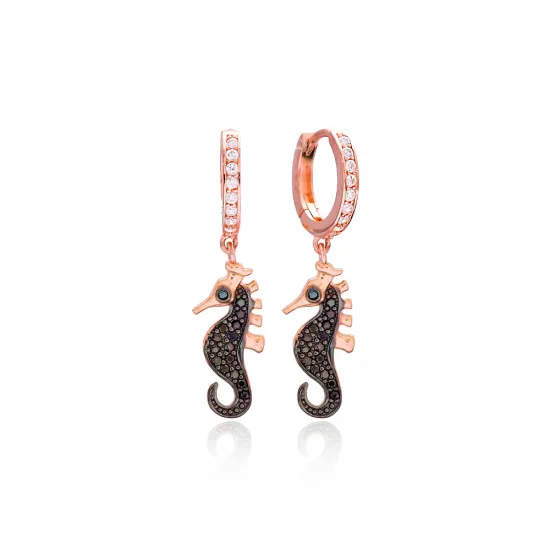 Turkish Seahorse Dangle 925 Silver Earrings Turkish Seahorse Dangle 925 Silver Earrings