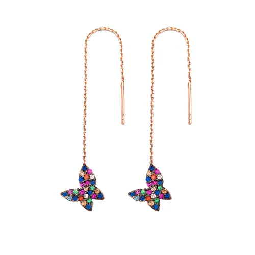 Turkish Minimal Butterfly Sterling Silver Earrings Turkish Minimal Butterfly Sterling Silver Earrings