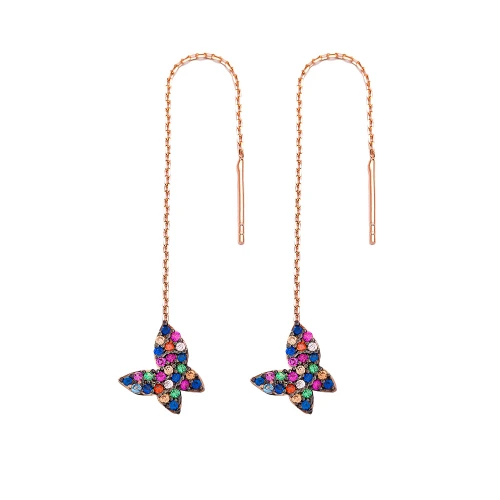 Turkish Minimal Butterfly Sterling Silver Earrings Turkish Minimal Butterfly Sterling Silver Earrings