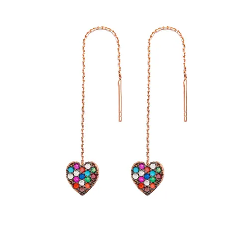 Turkish Minimal Heart 925 Sterling Silver Earrings Turkish Minimal Heart 925 Sterling Silver Earrings
