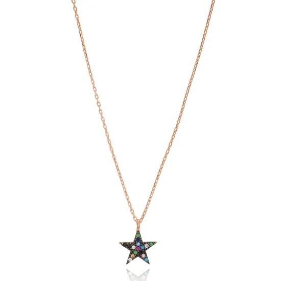Turkish Colorful Star Sterling Silver Pendant Turkish Colorful Star Sterling Silver Pendant