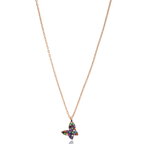 Turkish Colorful Butterfly Sterling Silver Pendant Turkish Colorful Butterfly Sterling Silver Pendant