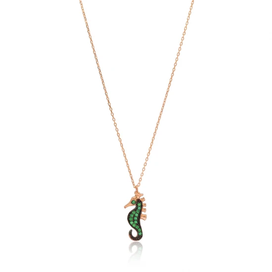 Turkish Seahorse 925 Sterling Silver Pendant | 925 Sterling Silver Wholesale | Sade Silver Turkish Seahorse 925 Sterling Silver Pendant - Sade 925 Silver Jewelry