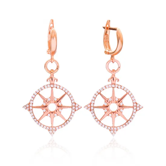 Turkish Pole Star Earrings in Sterling Silver Turkish Pole Star Earrings in Sterling Silver