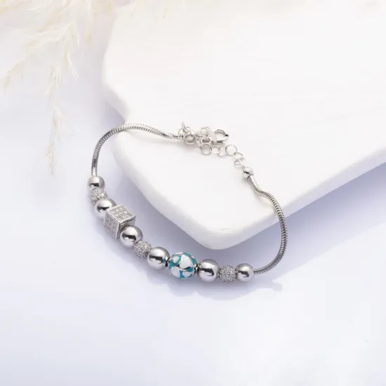 Turkish Enamel Heart 925 Sterling Silver Bracelet Turkish Enamel Heart 925 Sterling Silver Bracelet