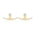 Clear Wide Arc CZ 925 Sterling Silver Ear Jackets