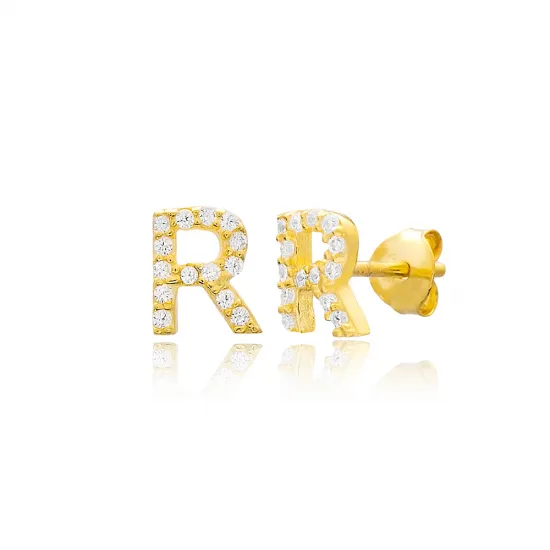 Stud D Alphabet Earrings Turkish Wholesale 925 Sterling Silver Jewelry Stud D Alphabet Earrings Turkish Wholesale 925 Sterling Silver Jewelry