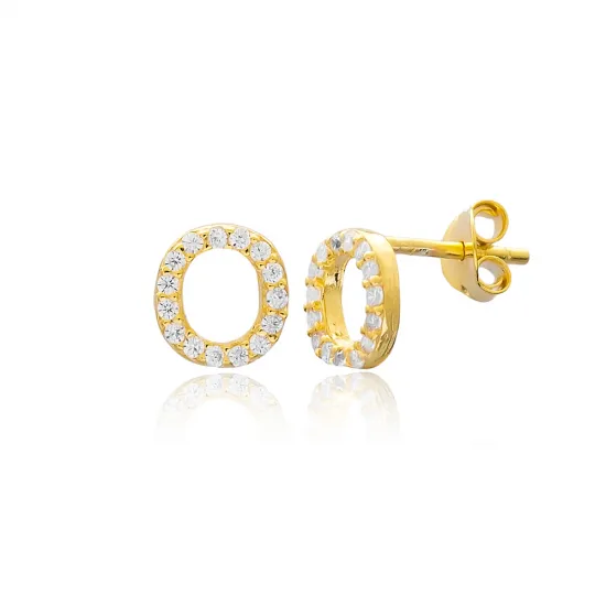 Stud O Alphabet Earrings Turkish Wholesale 925 Sterling Silver Jewelry Stud O Alphabet Earrings Turkish Wholesale 925 Sterling Silver Jewelry