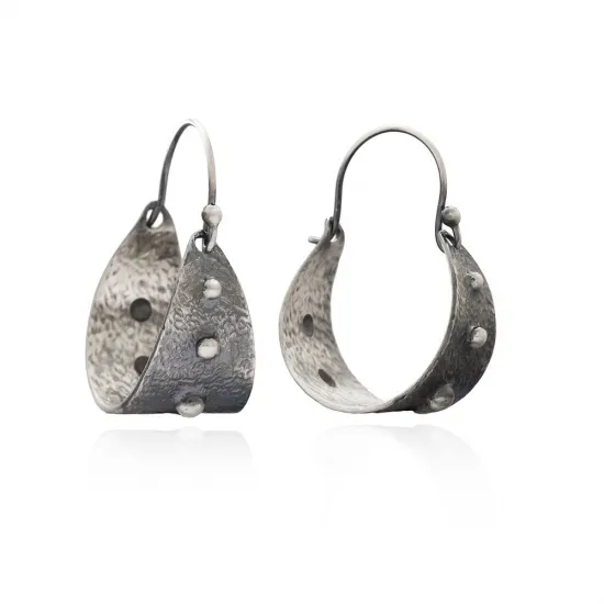 Hammered Oxidized Earring Wholesale Handmade Turkish 925 Silver Sterling Jewelry Hammered Oxidized Earring Wholesale Handmade Turkish 925 Silver Sterling Jewelry
