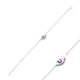 Turkish New Rainbow Evil Eye Sterling Silver Bracelet Turkish New Rainbow Evil Eye Sterling Silver Bracelet