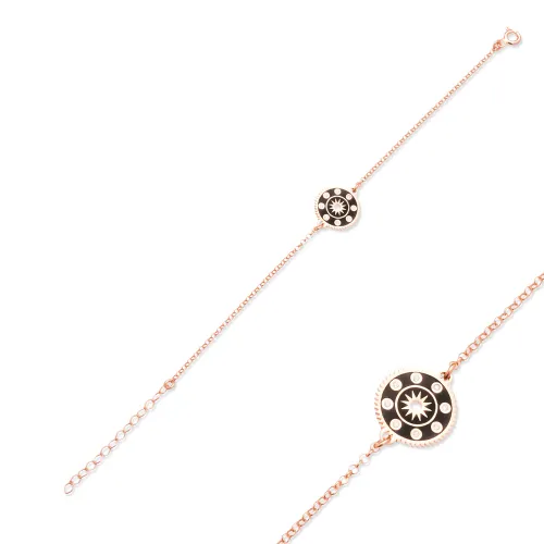 Turkish Enamel Sun 925 Sterling Silver Bracelet