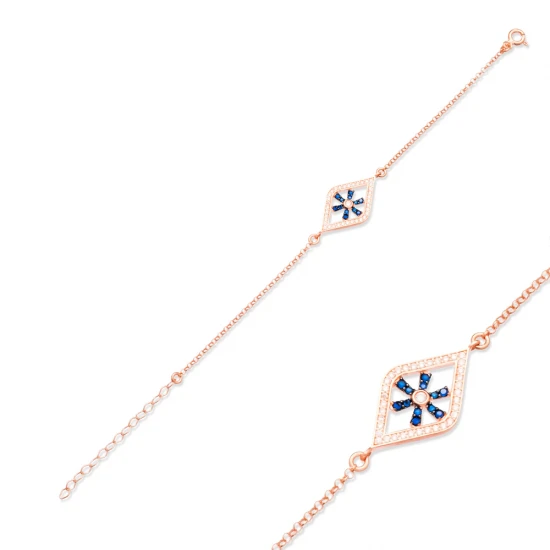 Turkish Sapphire Snowflake 925 Sterling Silver Bracelet Turkish Sapphire Snowflake 925 Sterling Silver Bracelet