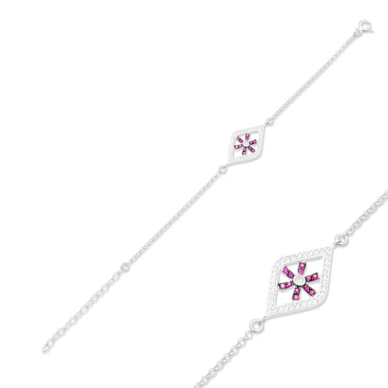 Turkish Ruby Snowflake 925 Sterling Silver Bracelet Turkish Ruby Snowflake 925 Sterling Silver Bracelet
