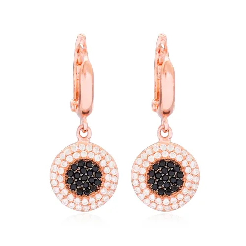 Handmade Round Dangle 925 Silver Earrings