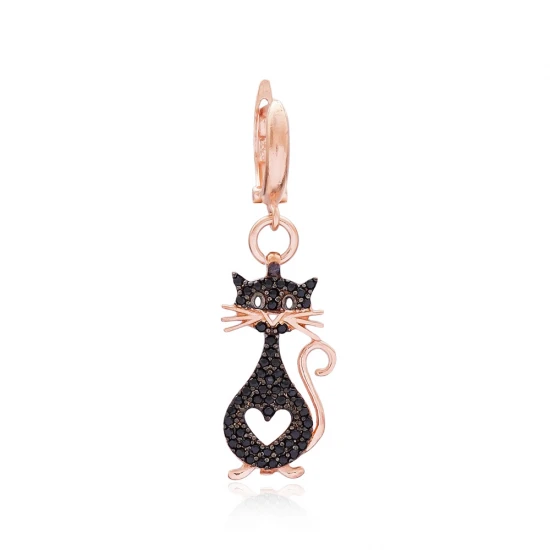 Turkish Cat Dangle 925 Sterling Silver Earrings Turkish Cat Dangle 925 Sterling Silver Earrings