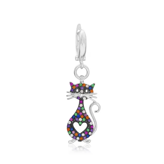 Turkish 925 Sterling Silver Cat Dangle Earrings Turkish 925 Sterling Silver Cat Dangle Earrings