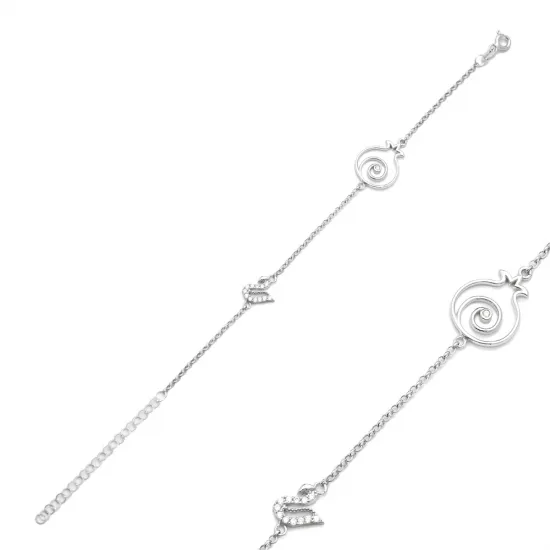 Turkish Pomegranate Sterling Silver Bracelet Turkish Pomegranate Sterling Silver Bracelet