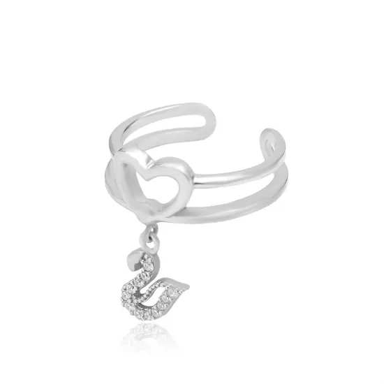 Turkish Swan Adjustable Heart 925 Sterling Silver Ring Turkish Swan Adjustable Heart 925 Sterling Silver Ring