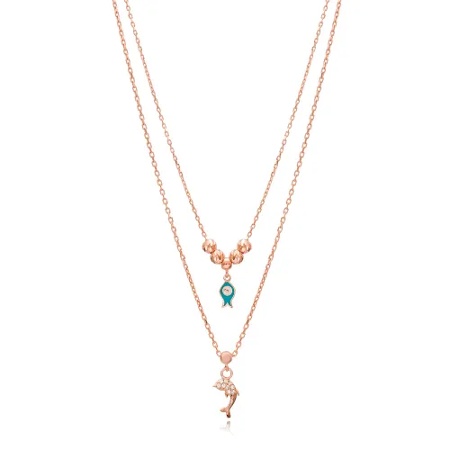 Turkish Dolphin Layered 925 Sterling Silver Pendant