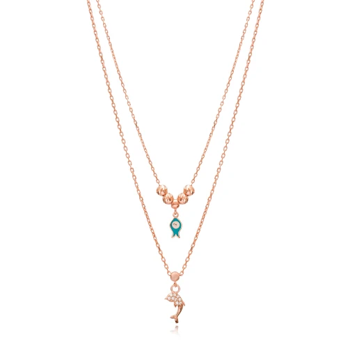 Turkish Dolphin Layered 925 Sterling Silver Pendant