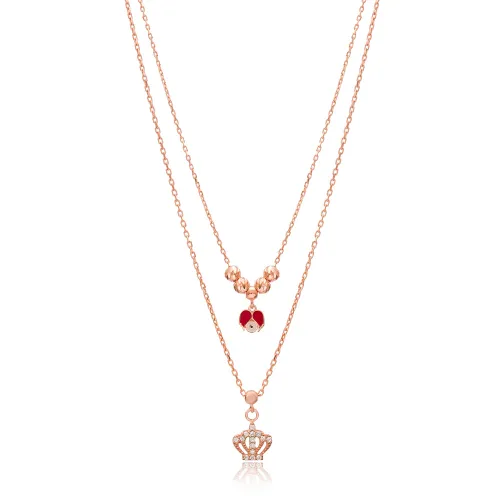 Turkish Crown And Wing Layered Sterling Silver Pendant