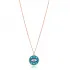Turkish Sapphire Enamel Evil Eye 925 Silver Pendant
