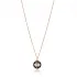 Turkish Minimalist Black Enamel Evil Eye Silver Pendant
