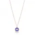 Turkish Minimalist Blue Enamel Evil Eye Silver Pendant