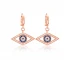 Turkish Evil Eye Dangle 925 Silver Earrings