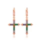 Turkish Rainbow Cross Dangle Sterling Silver Earrings Turkish Rainbow Cross Dangle Sterling Silver Earrings