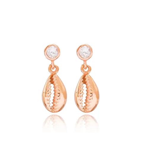 Turkish Shell Dangle 925 Sterling Silver Earrings